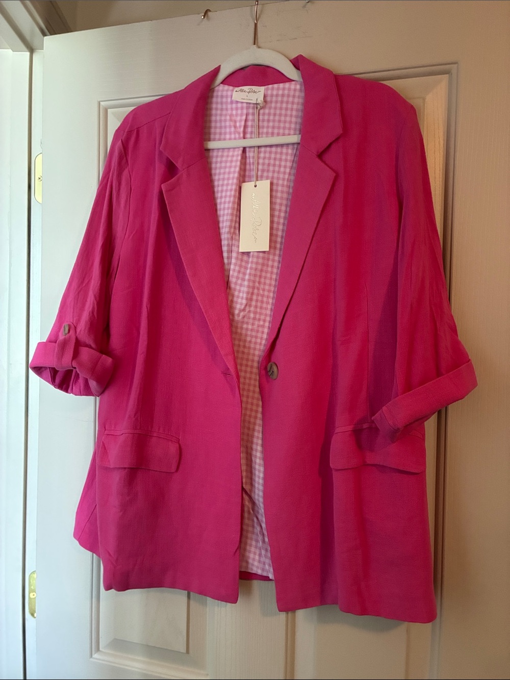 Allie Rose Pink Lightweight Women's Blazer